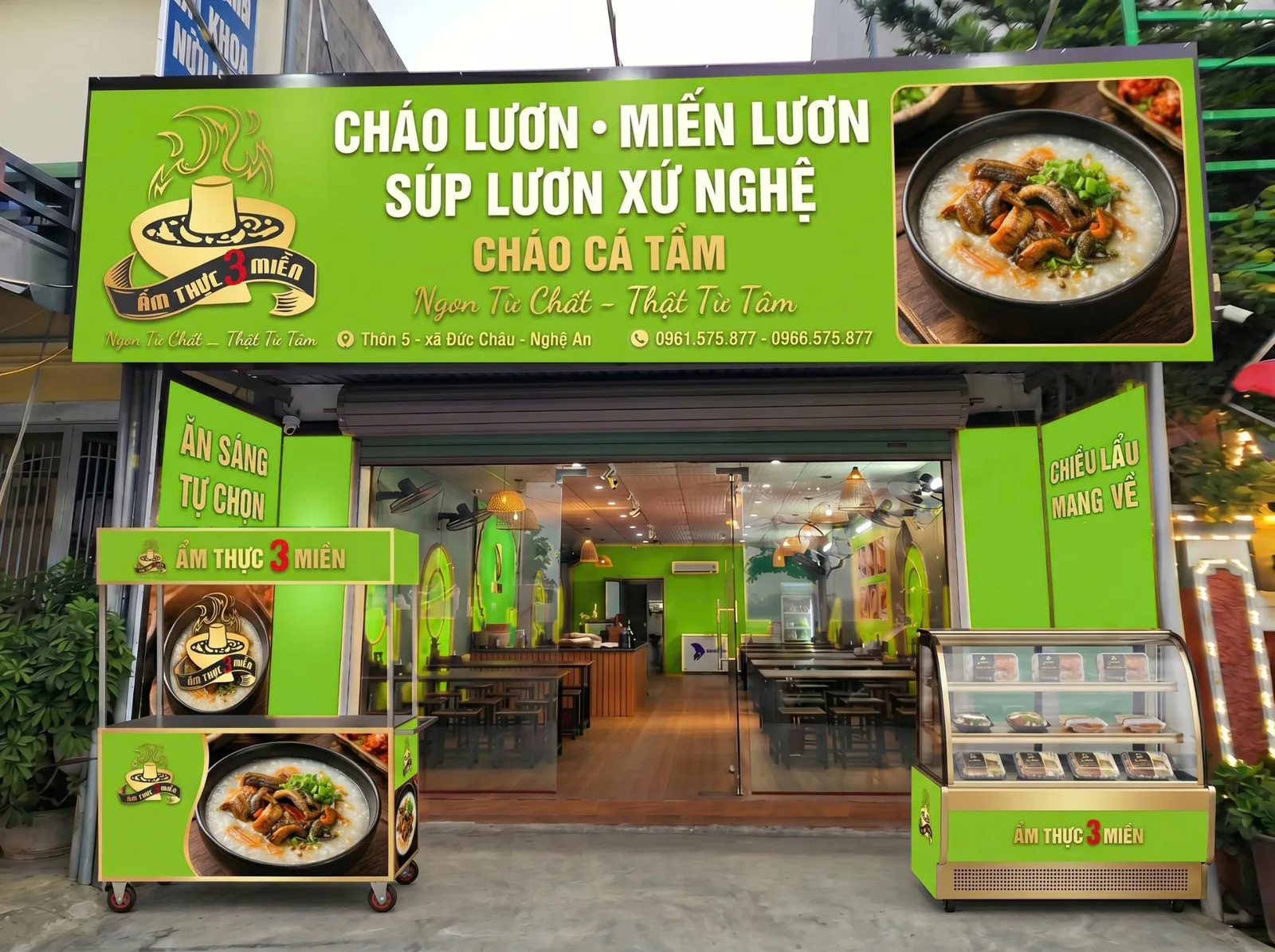Mô hình cửa hàng nhượng quyền Ẩm Thực 3 Miền